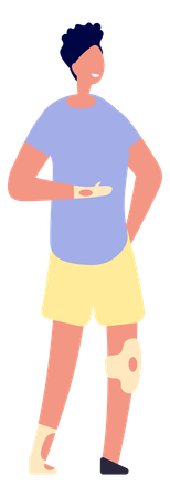 Homme blessé  Illustration