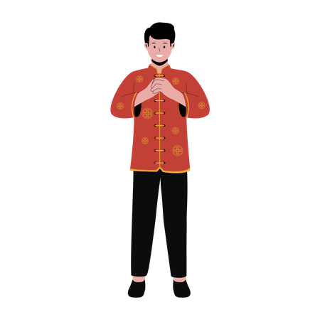Homme chinois  Illustration