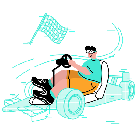 Homme courant dans le métaverse  Illustration