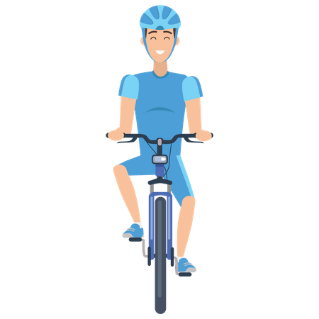 Homme à vélo  Illustration