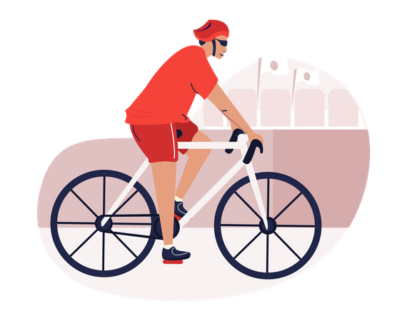 Cycliste masculin  Illustration