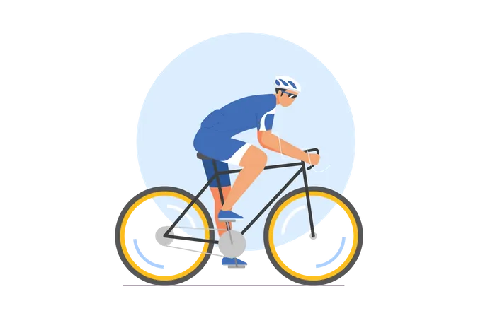 Cycliste masculin  Illustration