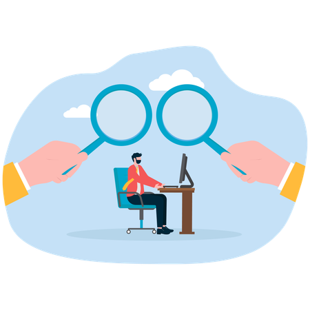 Homme d'affaires à la recherche d'un emploi  Illustration