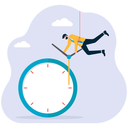 L'homme d'affaires a manqué de temps  Illustration