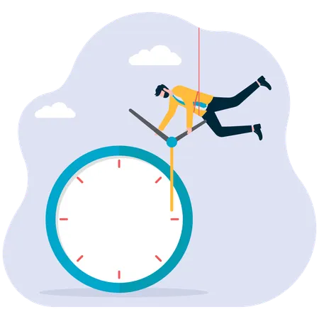 L'homme d'affaires a manqué de temps  Illustration