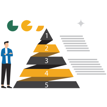 Les hommes d'affaires analysent le graphique du marché  Illustration