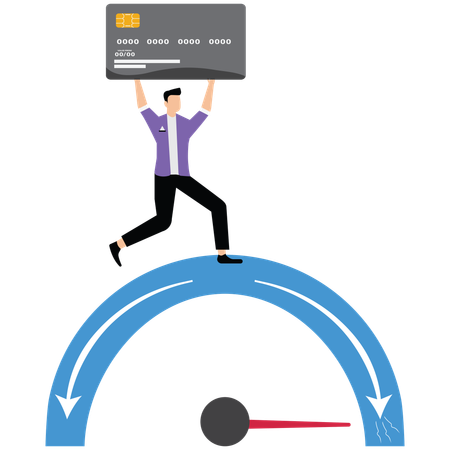 Homme d'affaires faisant le paiement par carte  Illustration