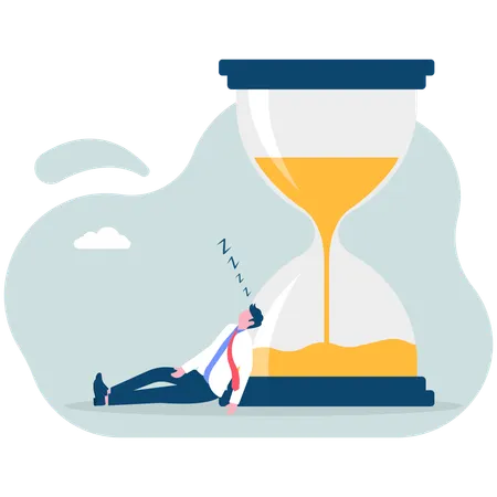 Homme d'affaires faisant une sieste  Illustration