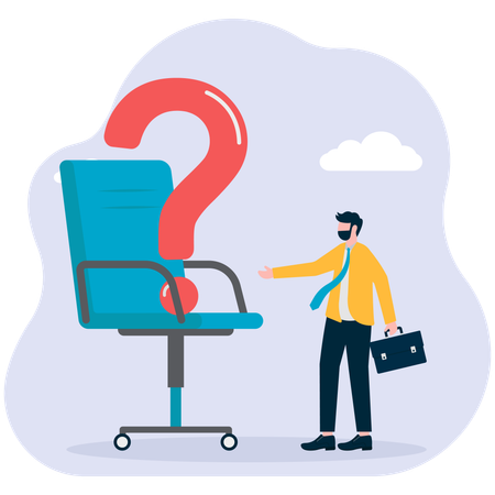 Homme d'affaires à la recherche d'un poste vacant  Illustration