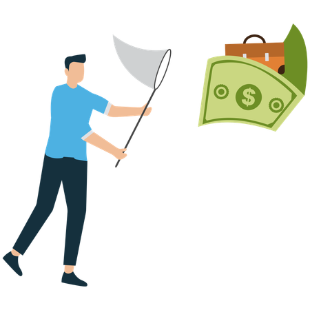 Homme d'affaires à la recherche de performances optimales en affaires  Illustration