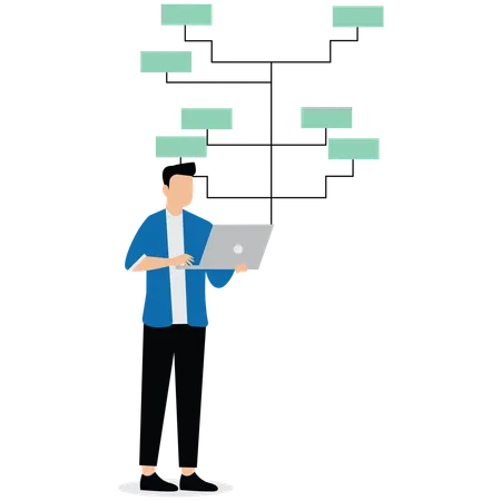 Schéma de construction d'un analyste d'affaires  Illustration