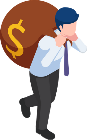 Homme d'affaires avec succès  Illustration