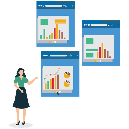 Homme d'affaires consultant un conseiller financier  Illustration