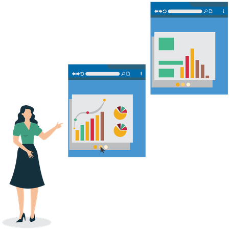 Homme d'affaires consultant un rapport d'audit financier  Illustration