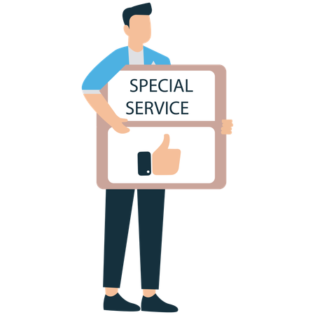 Homme d'affaires fournissant un service commercial haut de gamme  Illustration