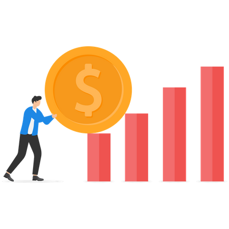 Les bénéfices des hommes d’affaires augmentent  Illustration