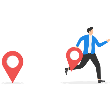 Homme d'affaires localisant un code PIN commercial  Illustration