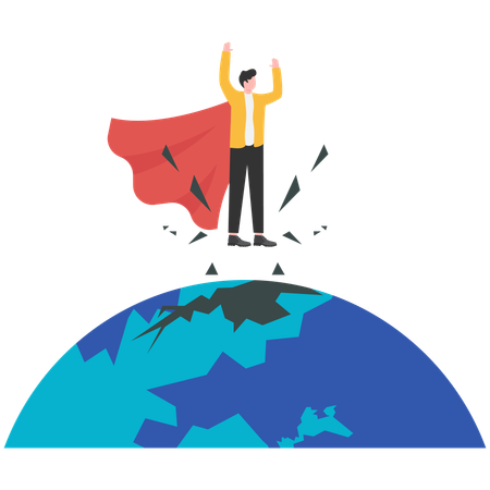 Homme d'affaires Percer dans le leadership  Illustration
