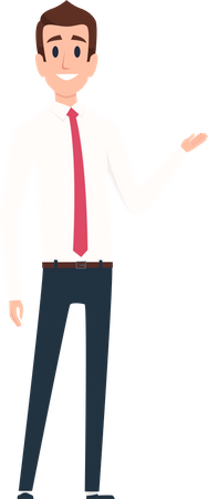 Homme d'affaires présentant  Illustration