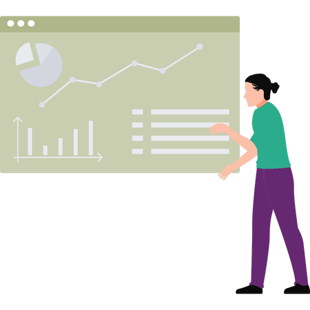 L'homme d'affaires présente le rapport d'analyse  Illustration