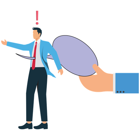 Un homme d'affaires victime d'intimidation verbale  Illustration