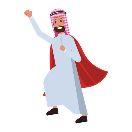 Homme d'affaires super arabe  Illustration