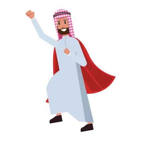 Homme d'affaires super arabe  Illustration