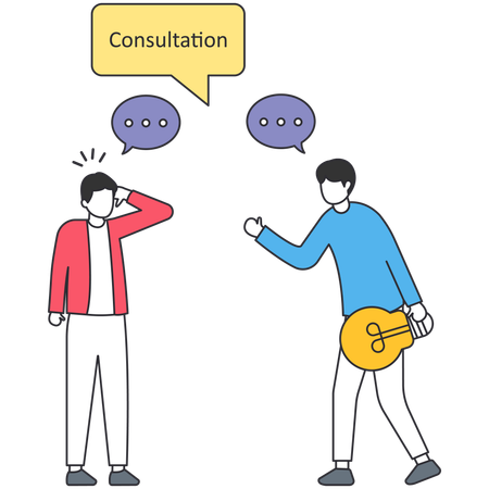 Homme d'affaires travaillant dans le conseil aux entreprises  Illustration