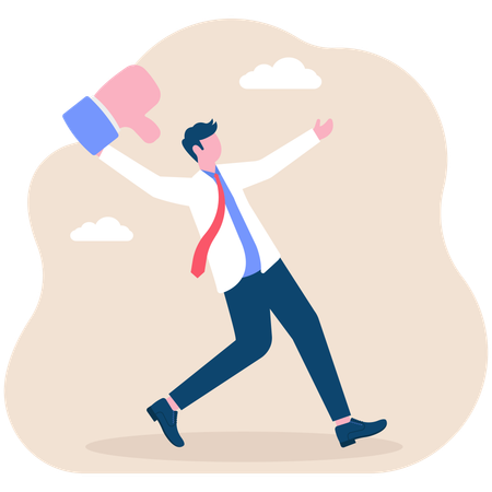 Homme d'affaires travaillant sur le développement commercial  Illustration