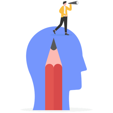 Homme d'affaires trouvant une opportunité commerciale  Illustration