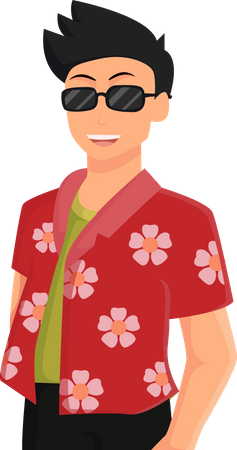 Homme de plage  Illustration