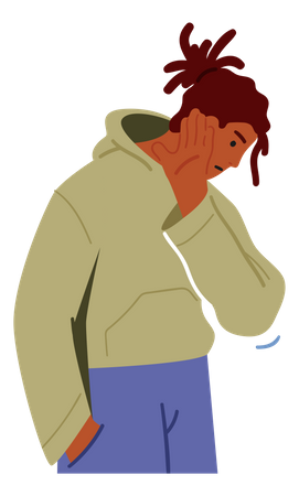 Homme disant non  Illustration