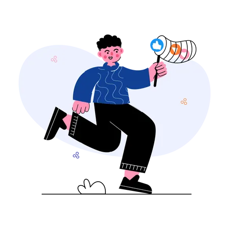 Homme donnant des avis clients  Illustration