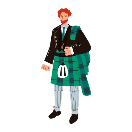 Homme écossais  Illustration
