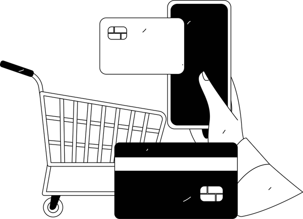 Homme effectuant un paiement par carte  Illustration