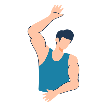 Un homme exécute une danse Zumba  Illustration