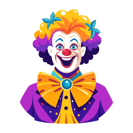 Homme en costume de clown  Illustration