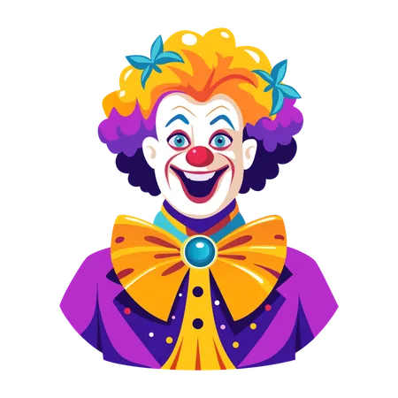 Homme en costume de clown  Illustration