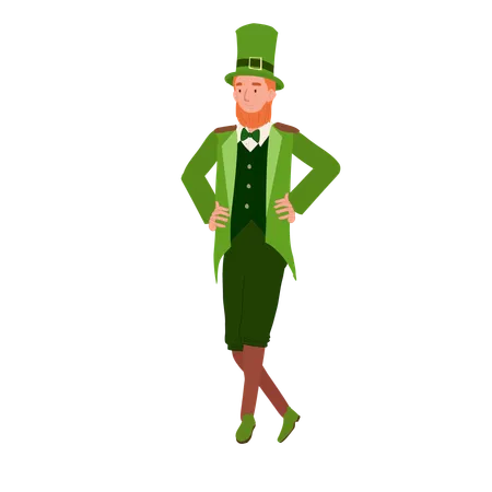 Homme en costume de lutin  Illustration