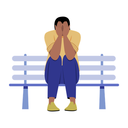 Un homme victime d'une crise de panique  Illustration
