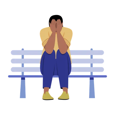 Un homme victime d'une crise de panique  Illustration