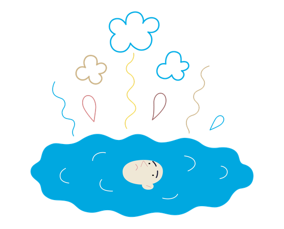 Homme en dépression  Illustration
