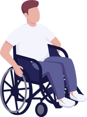 Homme en fauteuil roulant  Illustration