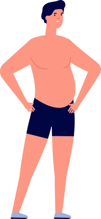 Homme en short  Illustration