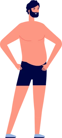 Homme en short  Illustration