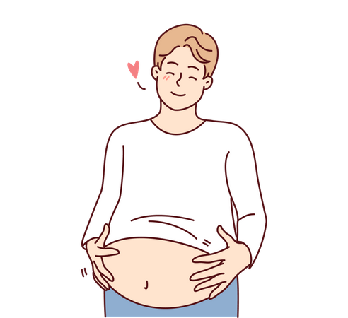 Homme enceinte  Illustration