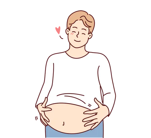 Homme enceinte  Illustration