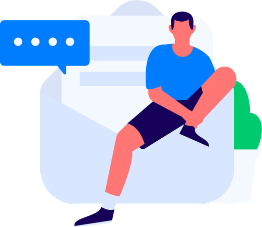Homme et femme avec commentaires clients  Illustration
