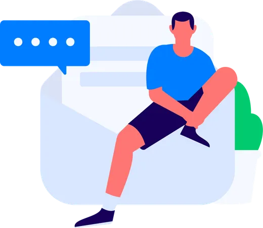 Homme et femme avec commentaires clients  Illustration