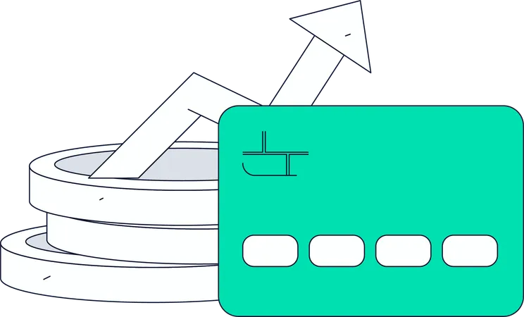 Homme et femme effectuant un paiement sécurisé  Illustration